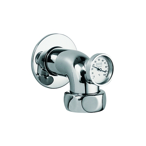 GROHE Abgangsbogen 12444 Ausladung 90mm mit Thermometer 1 1/2"x5/4" chrom