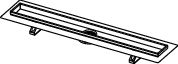 TECEdrainline Duschrinne, schw. matt besch., Seal System Dichtband, 800 mm
