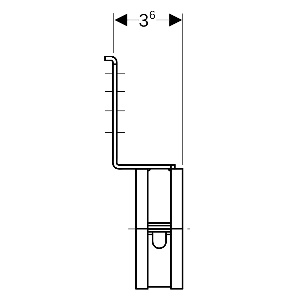 Geberit Ablaufrohrschelle, zu Geberit Montageplatte d 50-56