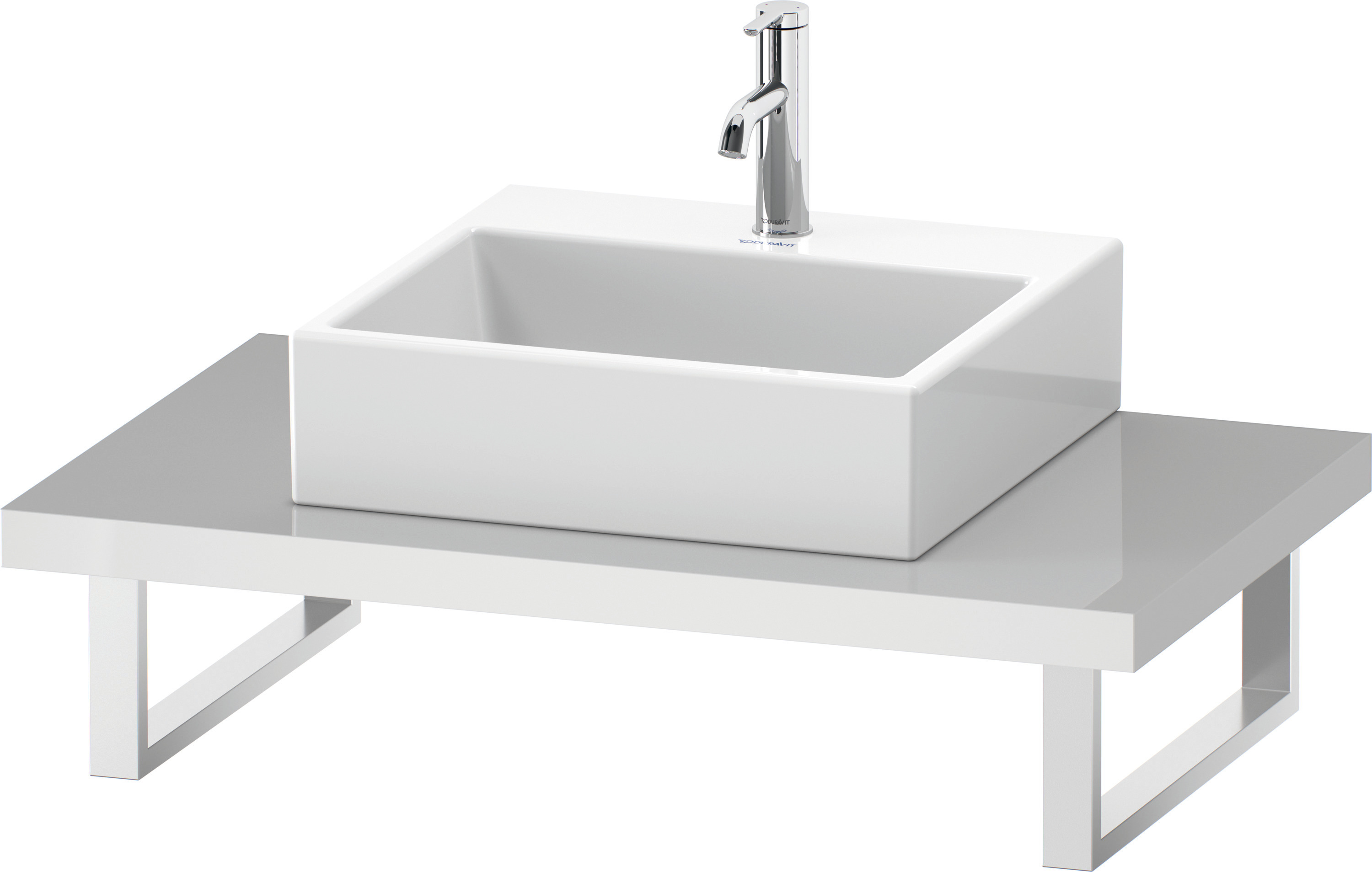 Duravit Konsole variabel DuraStyle 1 Ausschn.,45xvarx550,Weiß Hochglanz