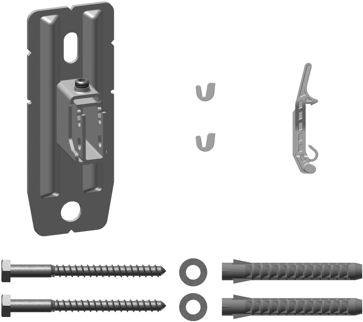 Wandkonsolen-Set variabel WA 45-60 mm, weiß