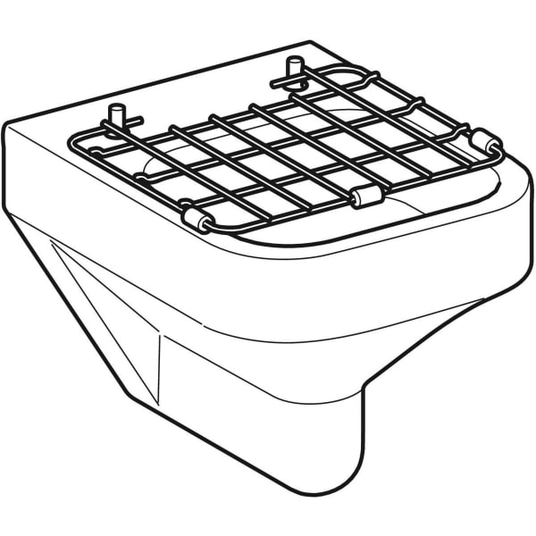 Geberit Publica Set Ausguss m. Klapprost 40x37x49cm, weiß, KeraTect