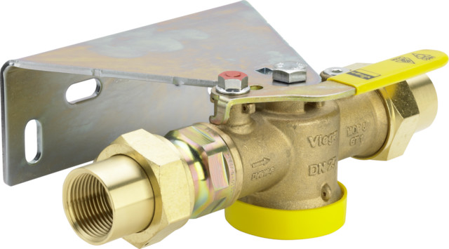 Viega Gaszähler-Kugeleckhahn TAE G21121T in Rp1 Messing Viega Gaszähler-Kugeleckhahn TAE G21121T in Rp1 Messing