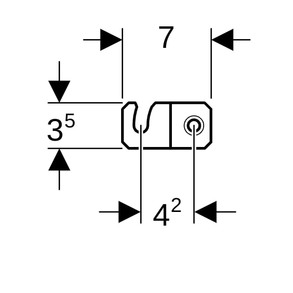 Geberit Set Wandanker für Einzelmontage für Duofix WWC mit Sigma UP-SPK 8 cm