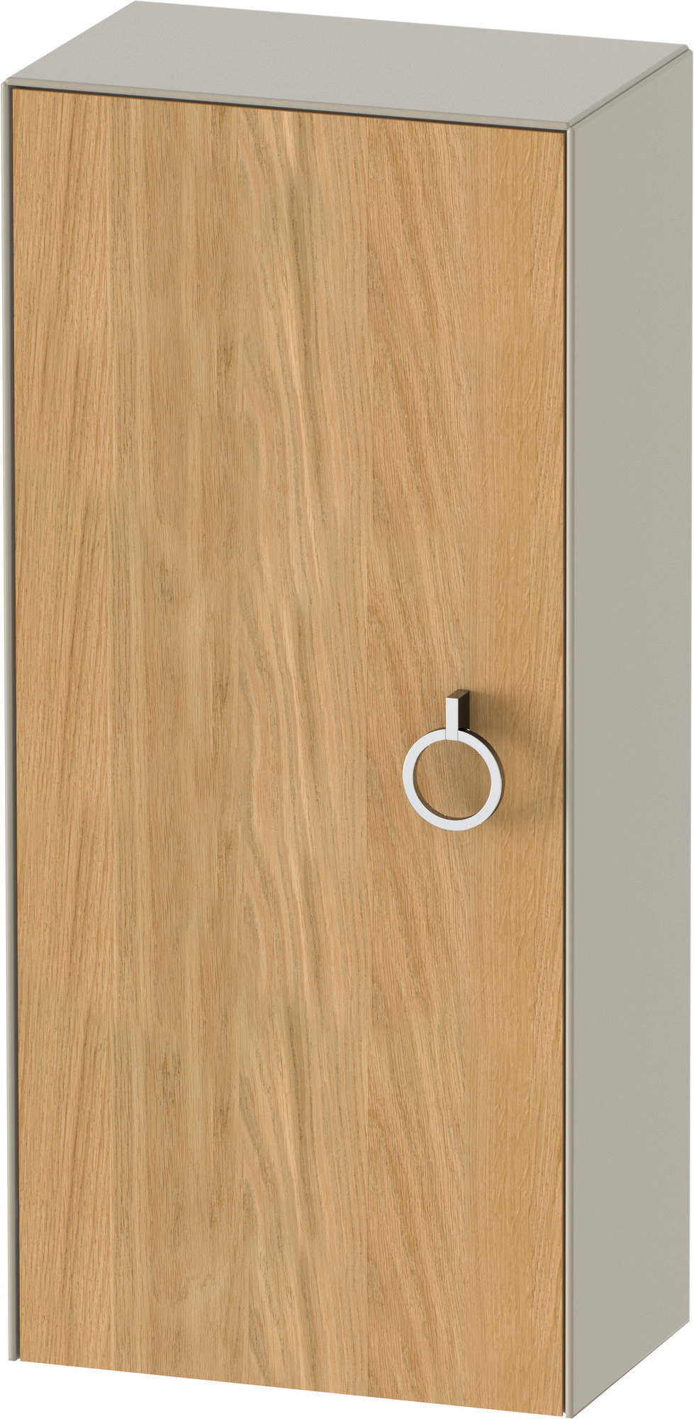 Duravit Halbhochschrank White Tulip,m.Griff TA l.,880x400x240,Eiche N.M./Taupe Sdm.