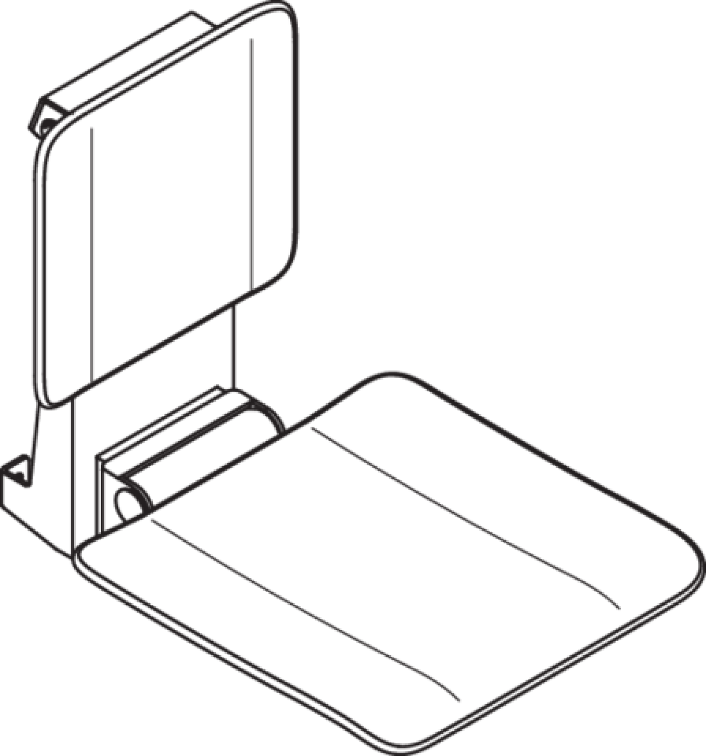HEWI Einhängesitz, B:450, H:533, T:649 weiß tiefmatt