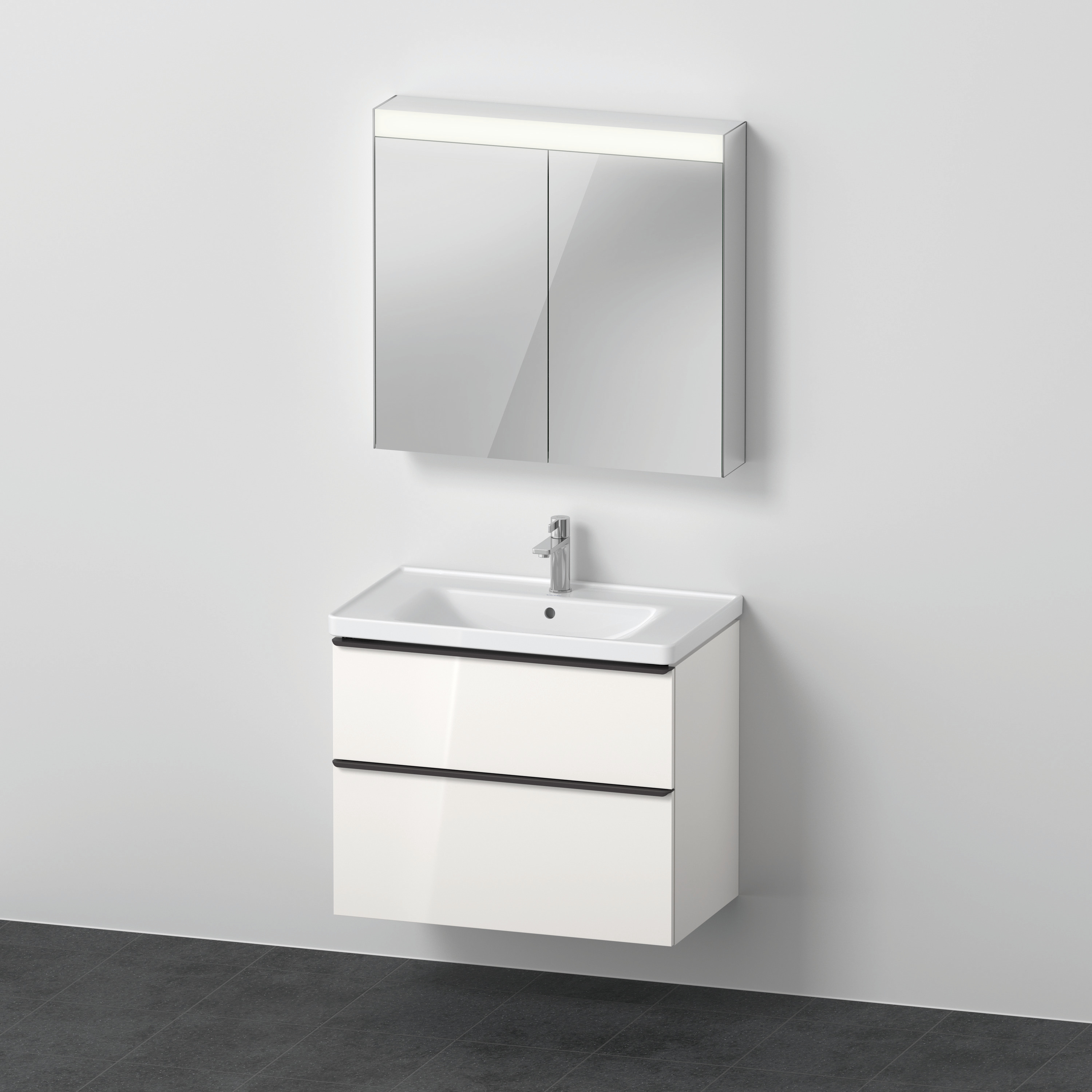 Duravit D-Neo Möbel-Set wandh. 800x480mm WT,WTU Ausz 1,SBK 1,SPS ,Weiß Hochg.