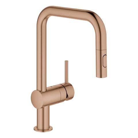 GROHE EH-Spültischbatterie Minta 32322_2 U-Auslauf Spülbrause warm sunset geb.