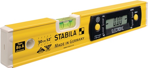 Wasserwaage TECH 80 A electronic 30cm Alu gelb ± 0,5mm/m STABILA Wasserwaage TECH 80 A electronic 30cm Alu gelb ± 0,5mm/m STABILA