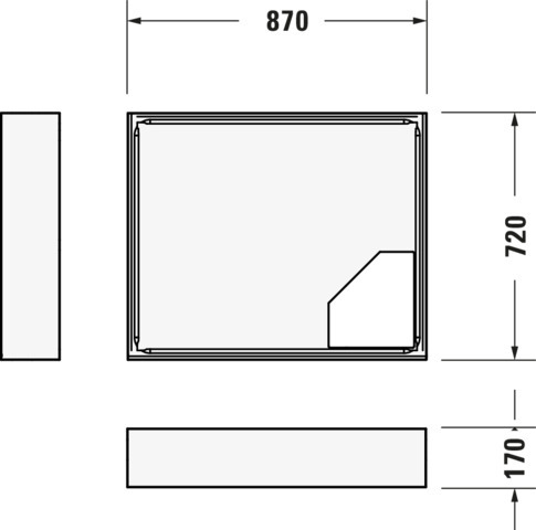 DU D-Code Duschwanne, Rechteckig, 900x750x85 mm, Weiß, Sanitäracryl, Antis