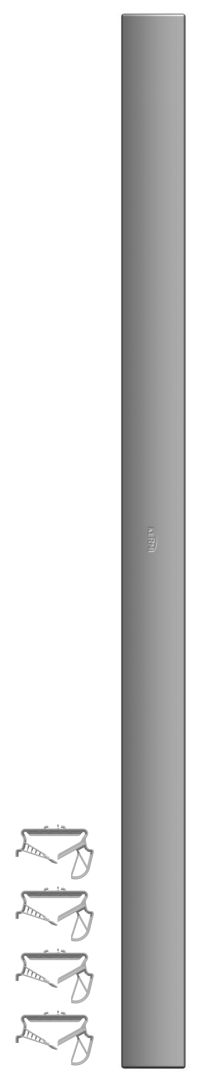 Abdeckung seitllich incl. Haltebügel für Verteo Typ 22 BH 2200 RAL9016
