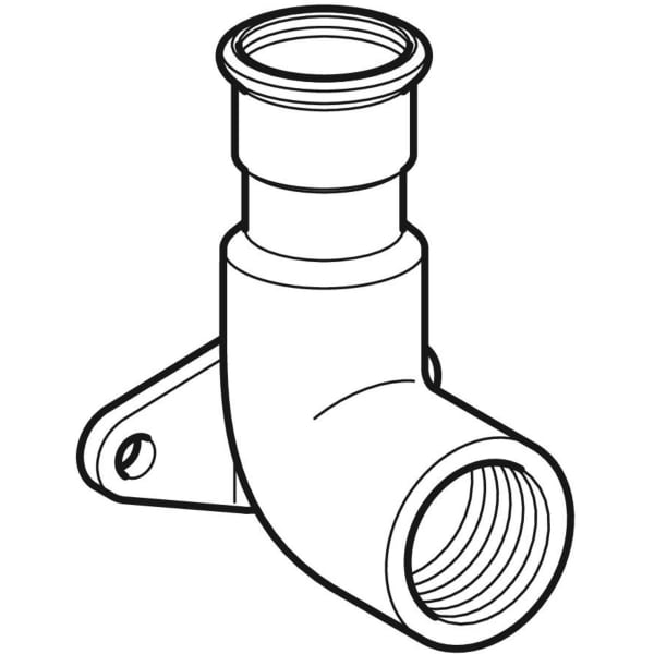 Geberit Mapress Edelstahl Anschlusswinkel 90Gr ( LABS-frei) d18-Rp1/2