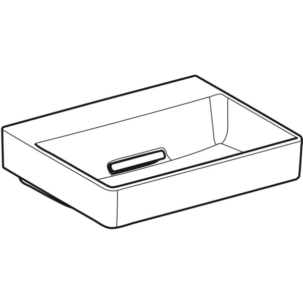 Geberit ONE AS-WT eckig, 50x41cm, CleanDrain o. Hl., o. Ül., weiß, KeraTect/weiß glzd