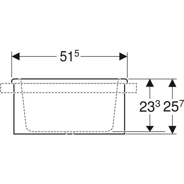 Geberit Bambini ovale Badewanne 51,5x25,7x91cm, weiß