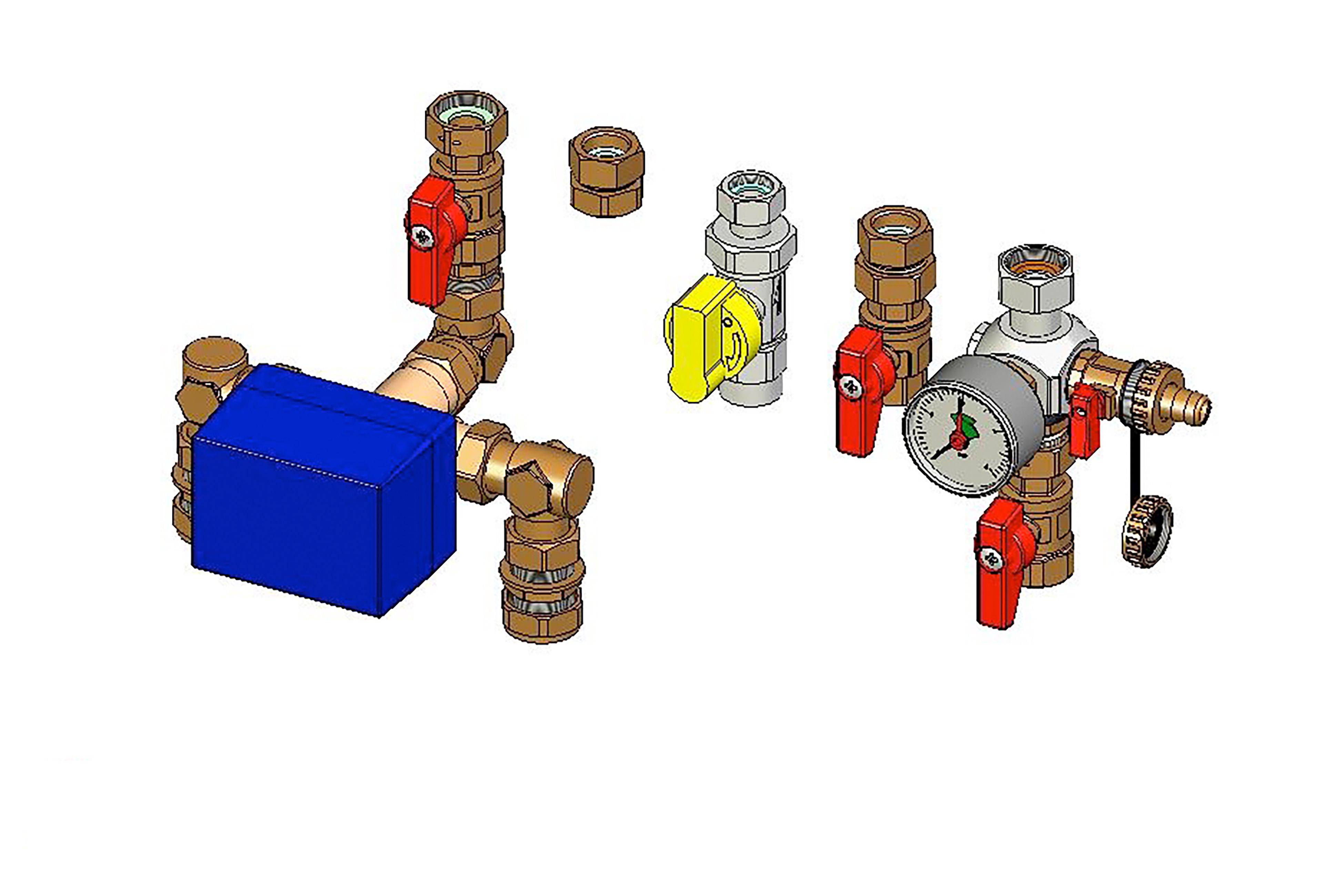 Remeha Anschlusssatz Schichtenpufferspeicher für Calenta Ace - Pufferbeladung Remeha Anschlusssatz Schichtenpufferspeicher für Calenta Ace - Pufferbeladung