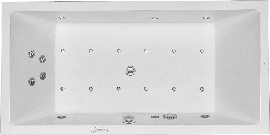 Duravit Whirlwanne Starck 1800x900mm Einbauvers.,2 RS,m.ÜL,Combi P,weiß