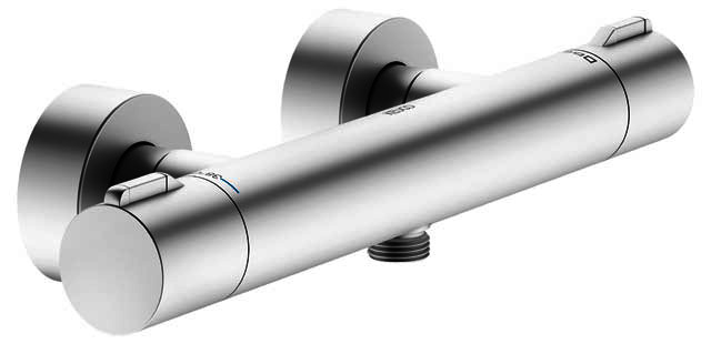 KEUCO THM-Brausemischer Plan blue 53926, Aufputz, Aluminium-finish