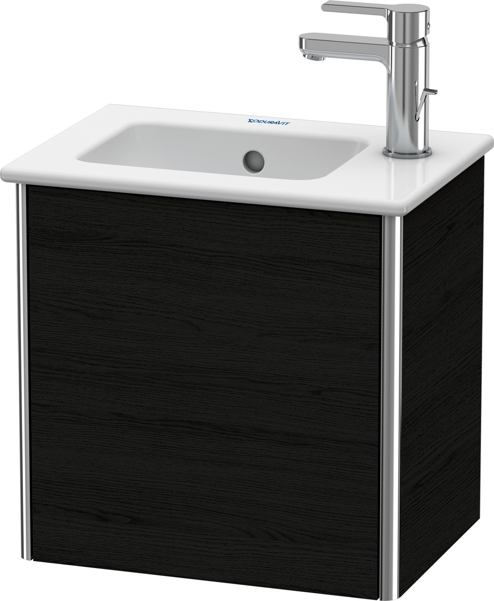 Duravit Waschtischunterbau XSquare, 1 Tür, li 400x410x289mm, Eiche Schwarz