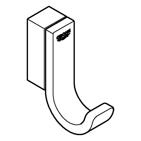 GROHE Bademantelhaken Selection 41216 phantom black