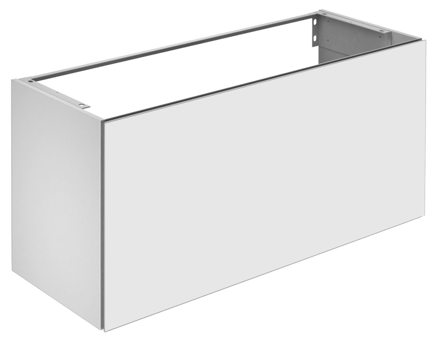KEUCO WTU X-Line 33182, 1 Auszug, weiß/Glas weiß, 1200x605x490mm