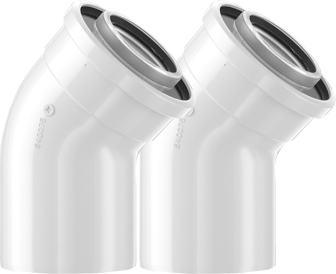 BOSCH Abgaszubehör FC-CE60-45 2xBogen 45 Gr, d:60/100, Ausgleich 100mm