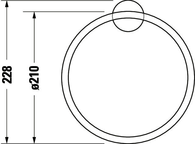 DU Starck T Handtuchring, Chrom, 210x73x228