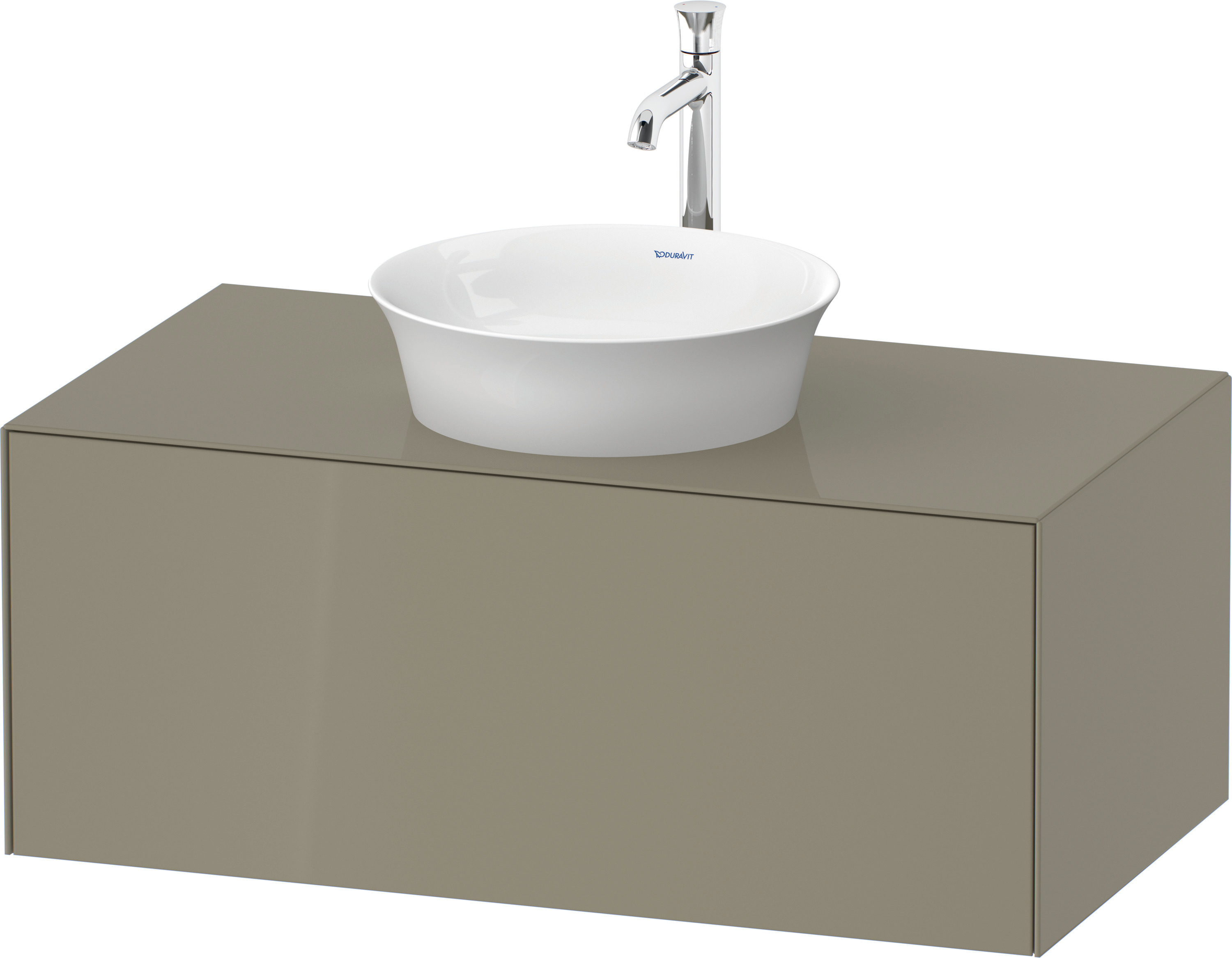 Duravit WTU White Tulip wandhängend,1 Auszug 408x1000x550mm, Steingrau Hochglanz
