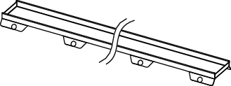 TECEdrainline Fliesenmulde "plate II", Edelstahl, 1200 mm