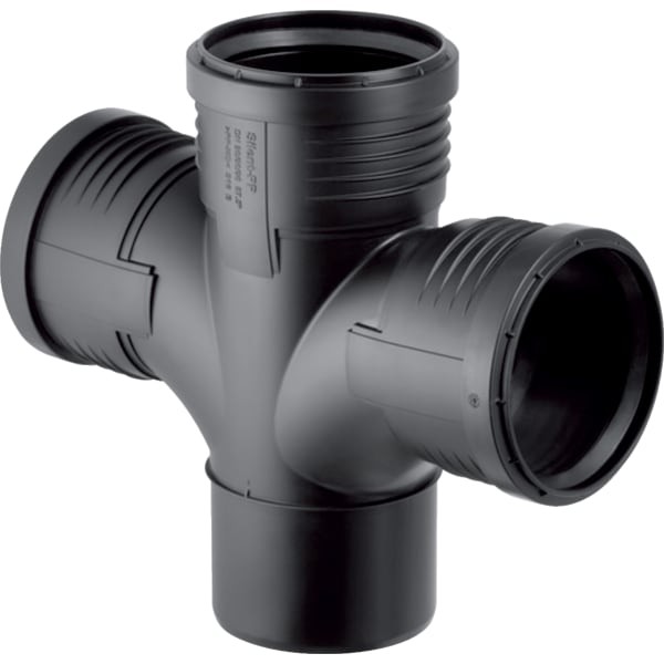 Geberit Silent-PP Bogenabzweigung 87,5Gr zweifach d90/90