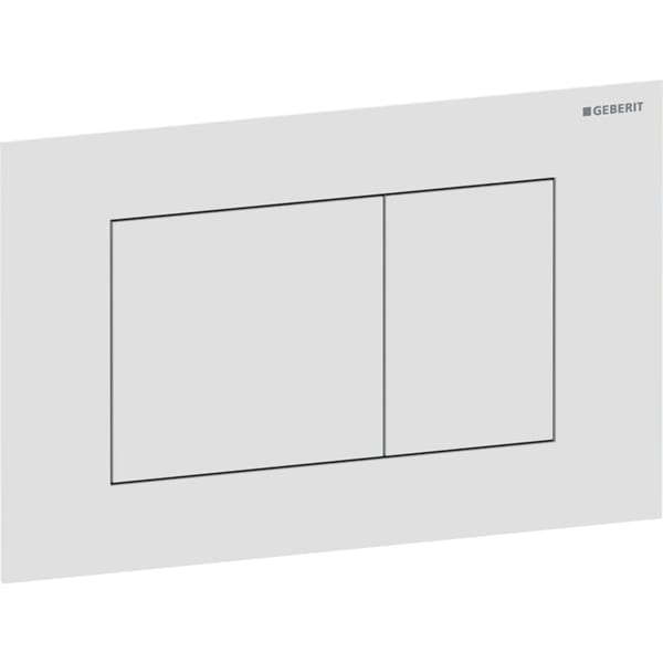 Geberit Sigma40 BetPl., eckig, f. 2-Mengen-Sp weiß matt, Etc