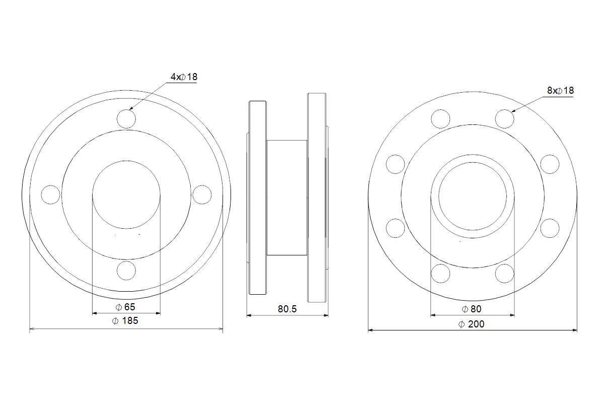 GRUNDFOS Zubehör für Umwälzpumpen Adapter/Ausgleichsatz DN80>DN65 L165mm