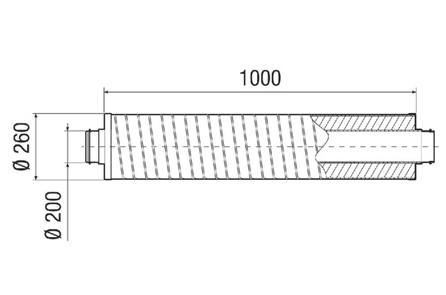 Maico Rohrschalldämpfer RSR 20-1 Rohrschalldämpfer Länge 1000, DN 200