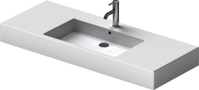 DU Möbelwaschtisch Vero 1250 mm mit ÜL, mit HLB, 1 HL, weiß