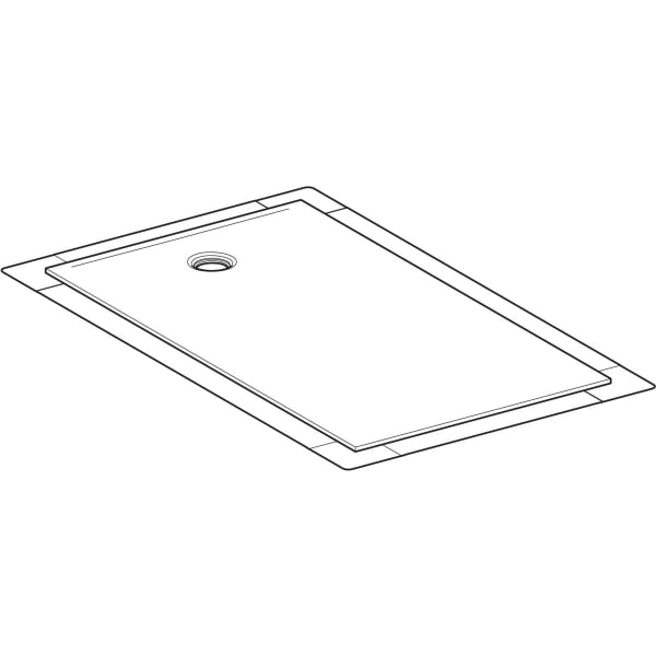 Geberit CleanFloor30 Duschfläche 160 x 90 cm integriert, mit Dichtvlies, weiss matt