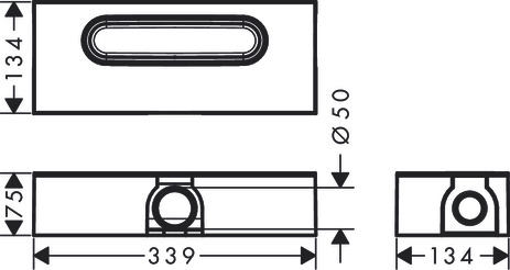 Hansgrohe uBox universal GK für Duschrinnen  Ablaufgehäuse für Standardinstallation