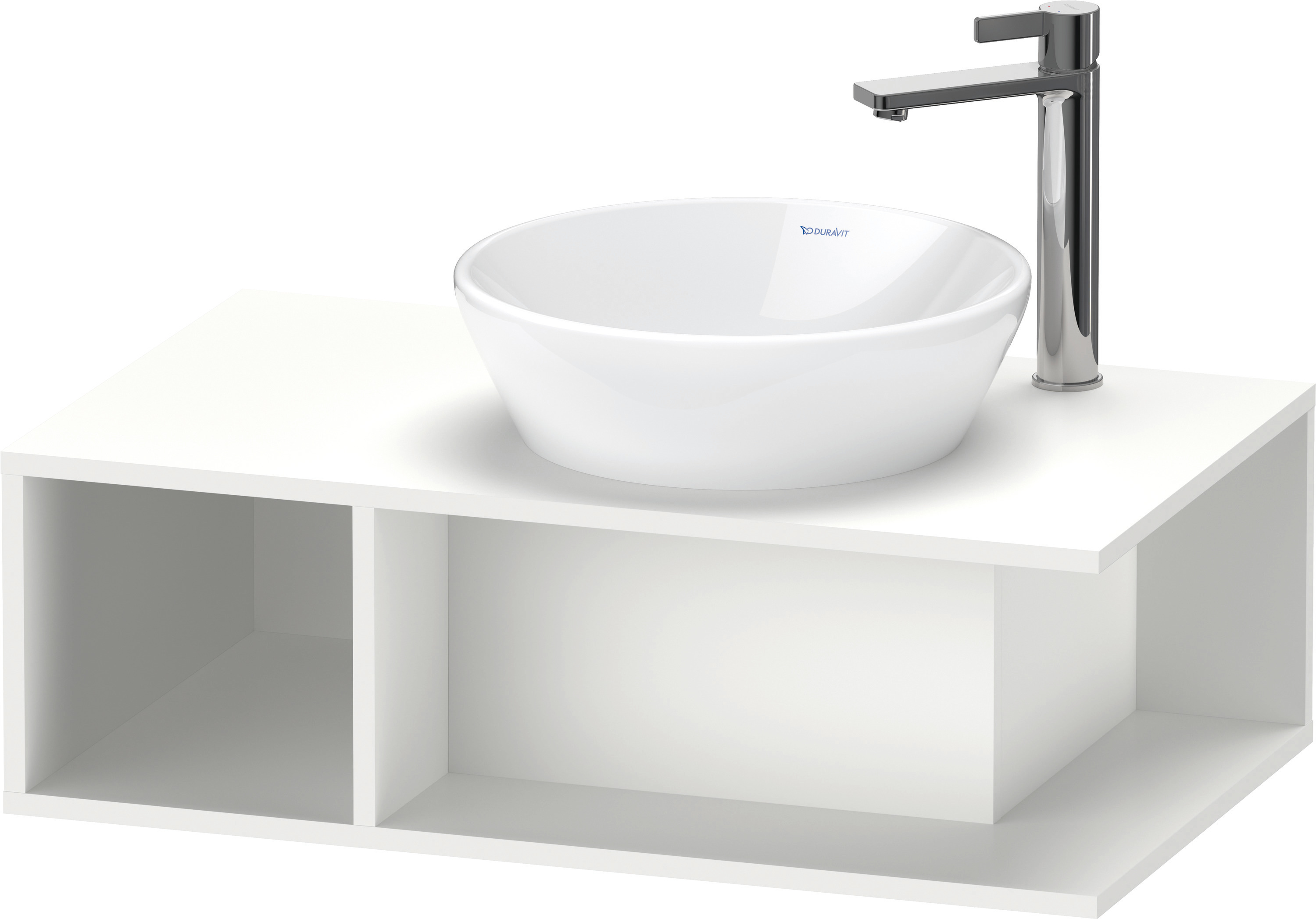 Duravit D-Neo WTU wandh.,1 offenes Fach l., 260x800x480mm, Weiß Matt
