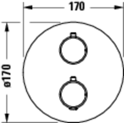 Duravit Thermostatarmaturen Thermostat UP-Set Rosette rund,Verb.2,Bronze Gebürstet