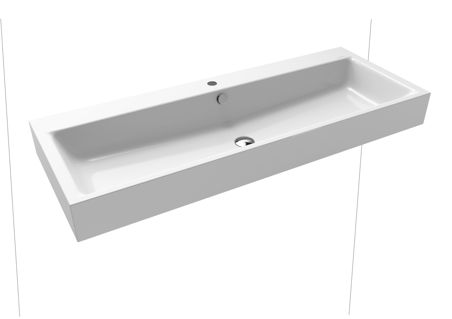 KA WB PURO WANDWASCHTISCH Mod.3167,1200x 460mm,alpinweiß,PEFF,AD,m. 1HL,mÜL,chr