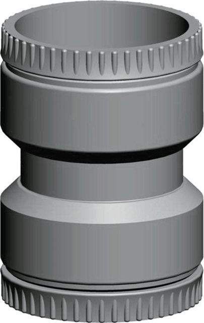 Wolf Verbindungsstück DN83 Kupplung für 2 flexible Rohre Wolf Verbindungsstück DN83 Kupplung für 2 flexible Rohre