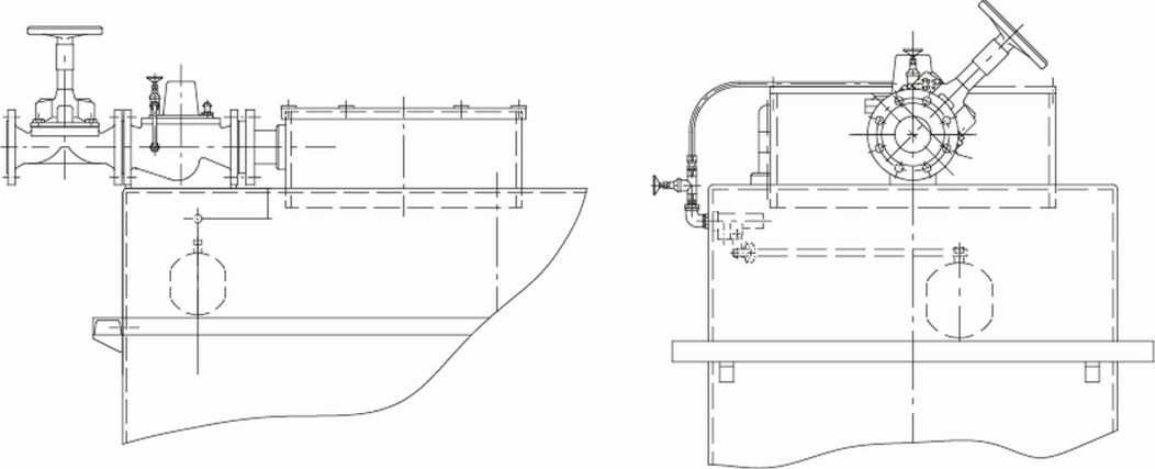 KSB Membranventil-Zulaufset für PE-Vorbehälter, Anschluss DN 100