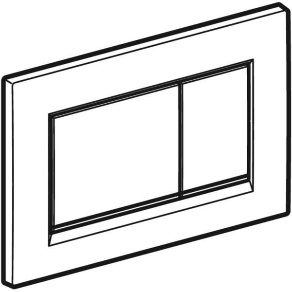 Geberit Sigma20 BetPl., eckig, 2-Mengen-Sp. weiß glänzend / chrom glänzend