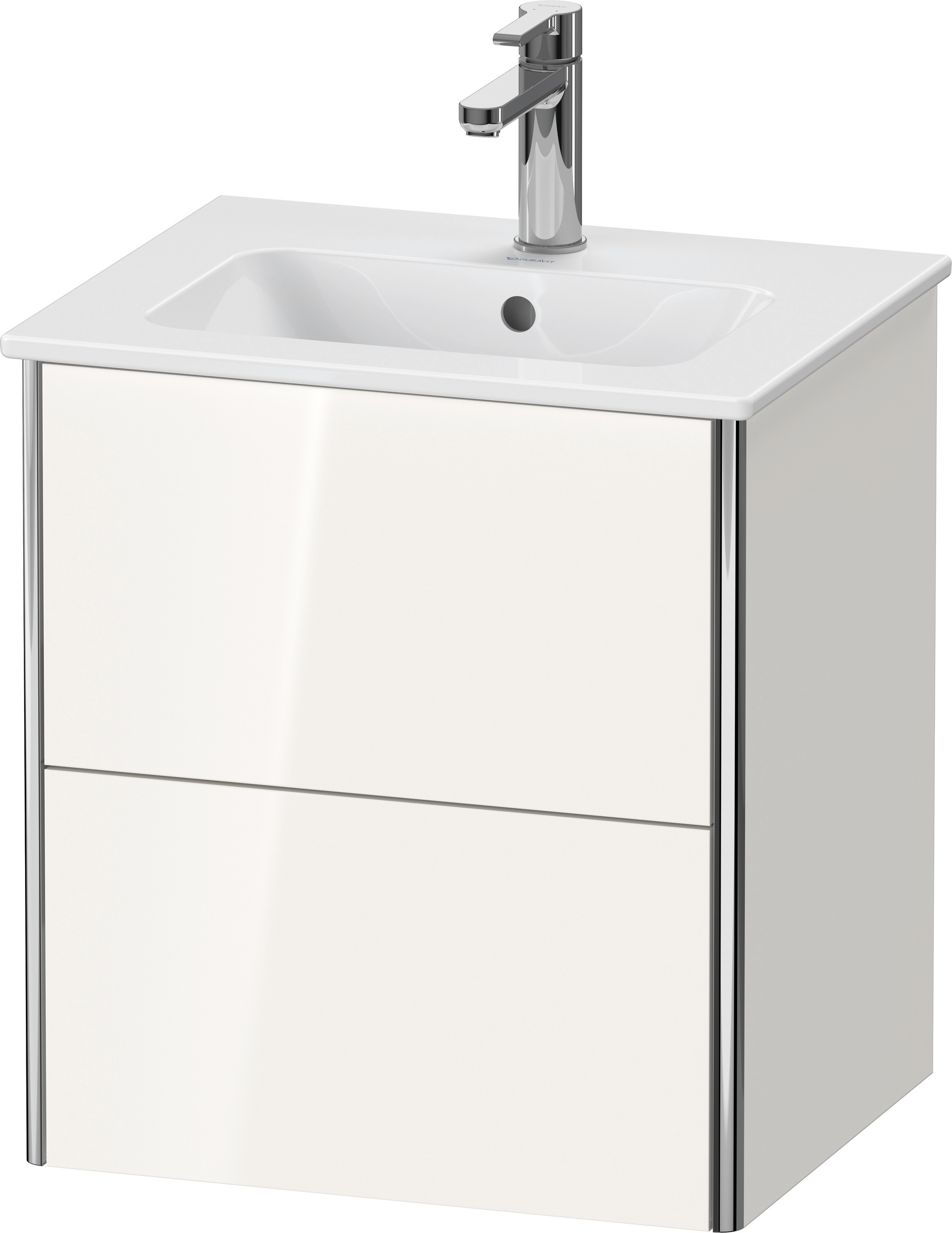 Duravit WTU XSquare wandhängend, 2 Schubk. 560x510x418mm, Weiß Hochglanz