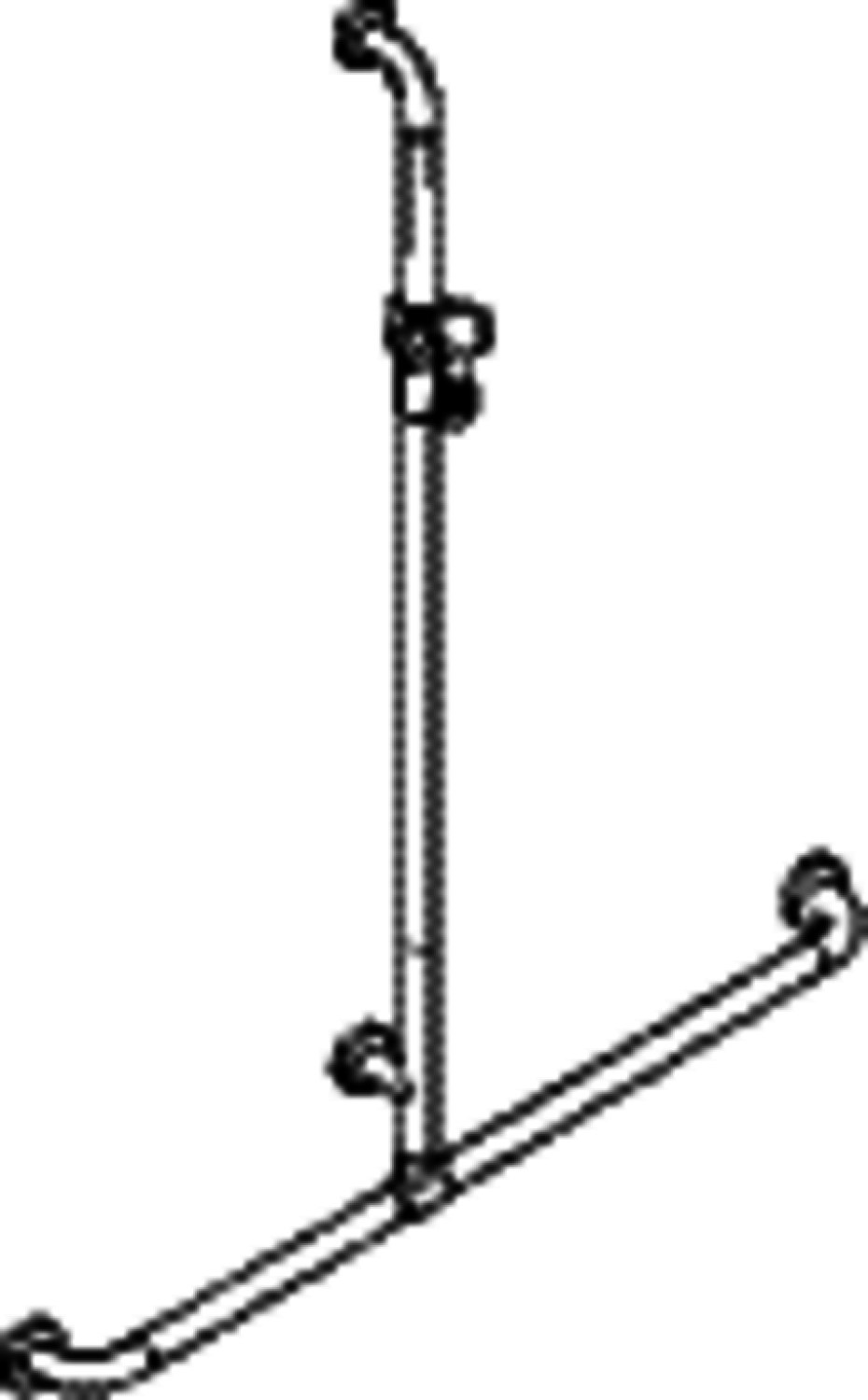 HEWI Dusch-Wannenhdl. m.Br.H.St., AM1:1250, W1:962 aquablau