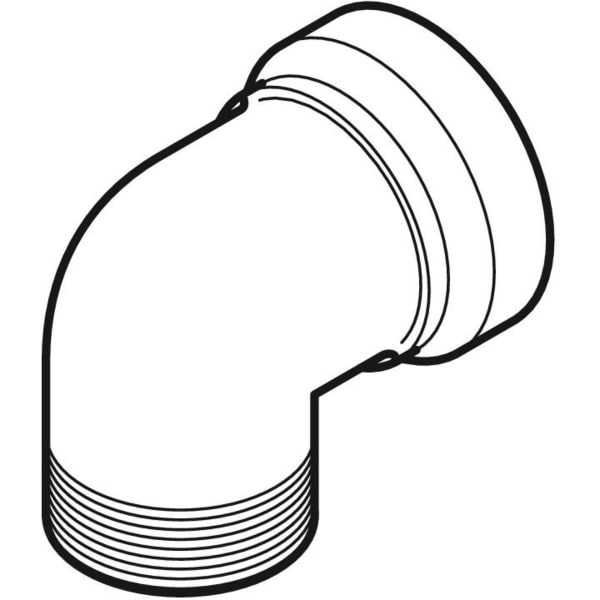 Geberit Übergangswinkel 90Gr mit Steckanschl. und Eurokonus Rg d20-EuG3/4