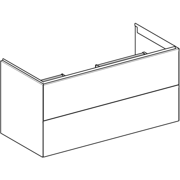 Geberit ONE Unterschrank für WT/-Platte 2 Schubl., 103,6x50,4x47cm, lava matt