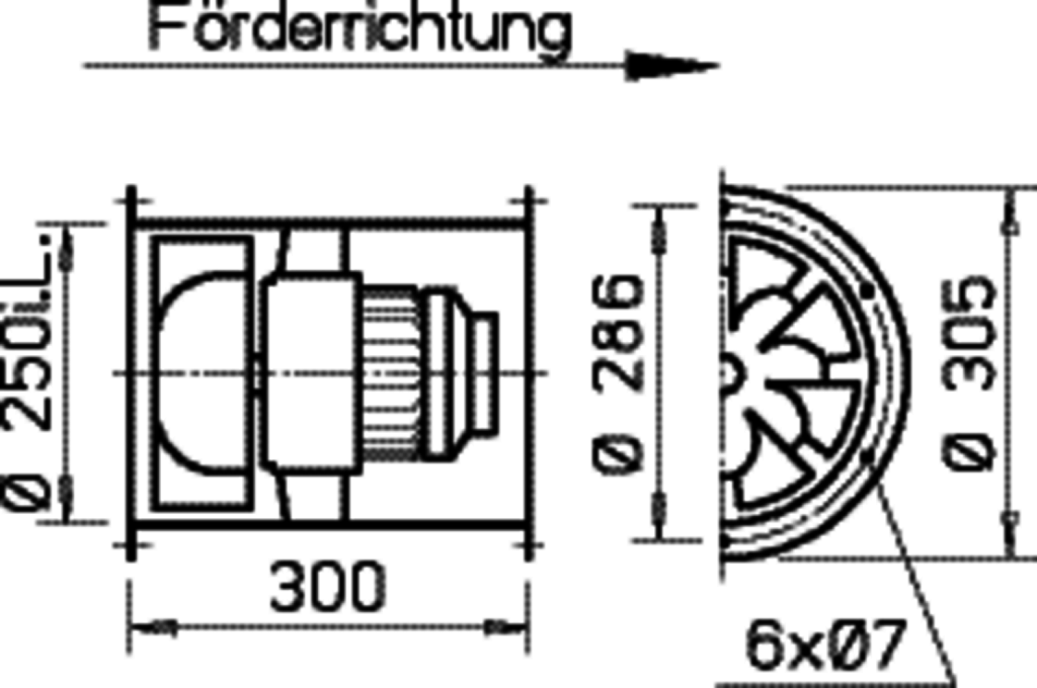 Helios VARW 250/4 EX Rohrventilator RADAX 1-PH, EX-geschützt II 2G