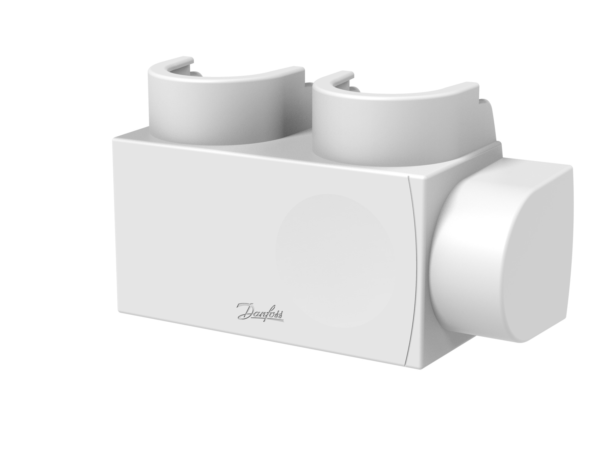 Danfoss Kunststoffabdeckung für VHS-DV Eck, Fühler links in RAL 9016, HK 1/2"