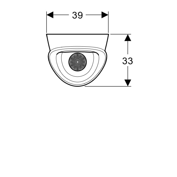 Geberit Renova L Urinal, Zulauf von hinten Abgang hinten od. unten, weiß