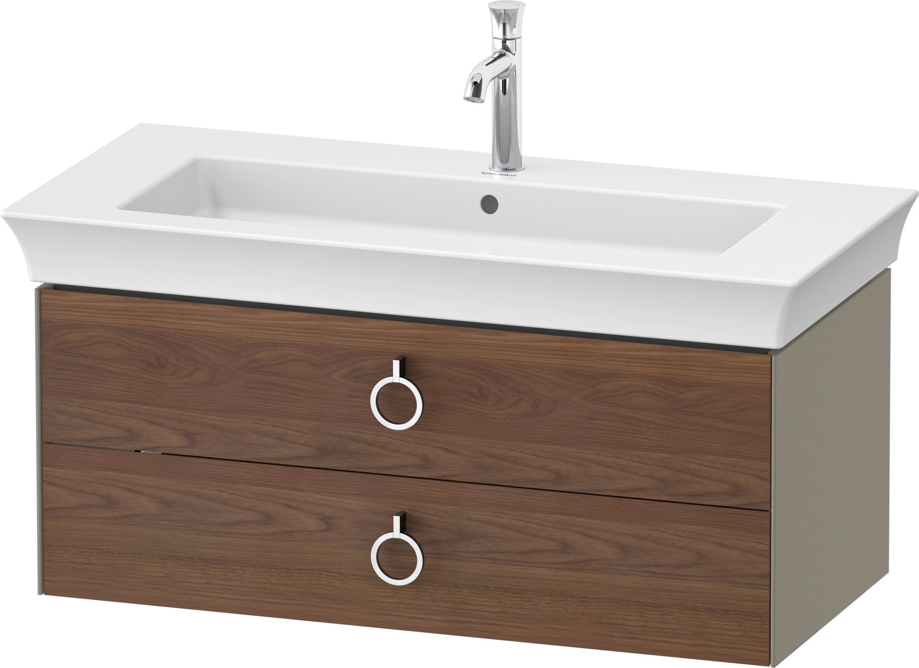 Duravit WTU wandh. White Tulip,2 Schk.,mit Griff,410x984x458,A.Nussb.M./Steing.HGL