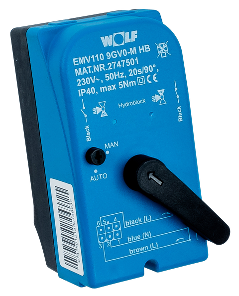 Wolf Motor Steck Auf/Zu EMV110 HB (230VAC)